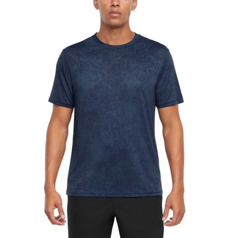 GapFit Active Tee Mens S Blue Ink GF011734 Heathered Short Sleeve Gym Shirt